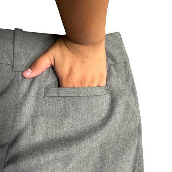 The Limited Cassidy Fit Dress Pants 6L Gray Wide Flare Leg Mid Rise Office Wear - Picture 4 of 12